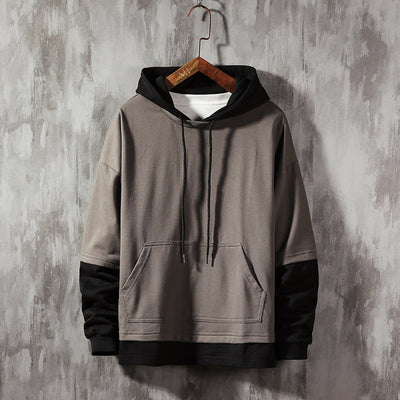 Two false hoodies with  loose hoodie