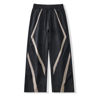 Trend Mixed Color Stripe Casual Pants