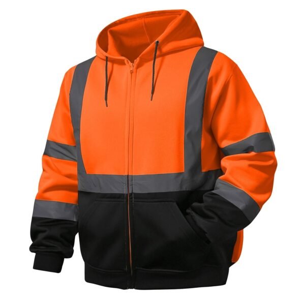 Hi-Vis Two-Tone Reflective Safety Sweatshirt for Construction Work